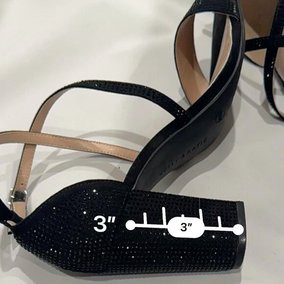 Black 3" sparkly heels by Kelly & Katie - Picture 5 of 6